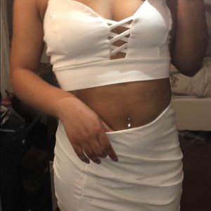 Two Piece Set, Crop Top & Mini Skirt